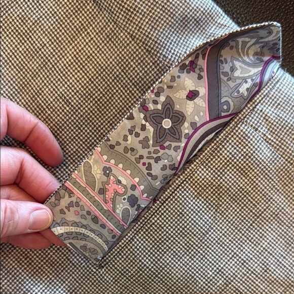 TALLIA Tan/ Brown Sport Coat  Linen Micro Houndstooth pattern size 44L - Picture 12 of 15